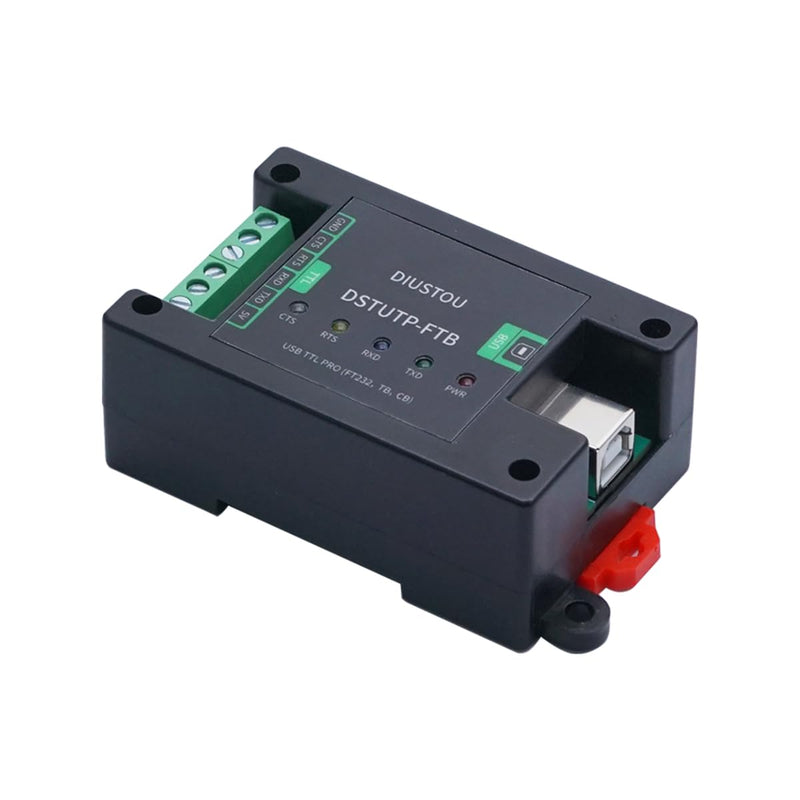 FT232 Chip USB to TTL Serial Module Bidirectional Conversion Power Isolation & Digital Isolation Transmit Data More Stable ABS DIN Case Easy Installation 3M Baud Rate Fast Speed