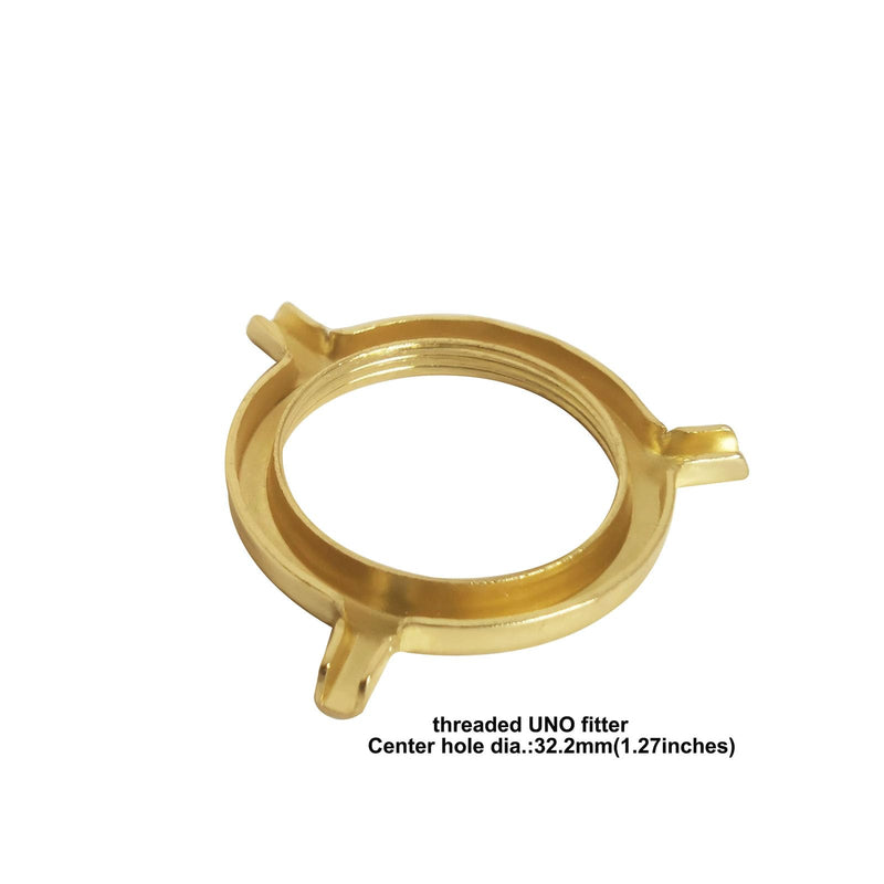 [AUSTRALIA] - GY & CK® 3 Way Threaded UNO Lamp Shade Adapter Lampshade Supplies Threaded UNO Ring bridge adapter 3-way for 10 gauge wires for lampshades Maiking, 4 pcs pack Brass 