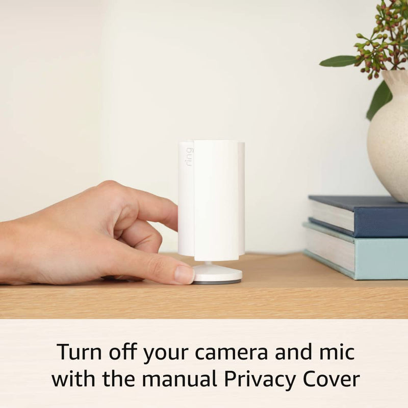 Like-New Ring Indoor Cam, Home or business security in 1080p HD video, White 1 Camera Device only
