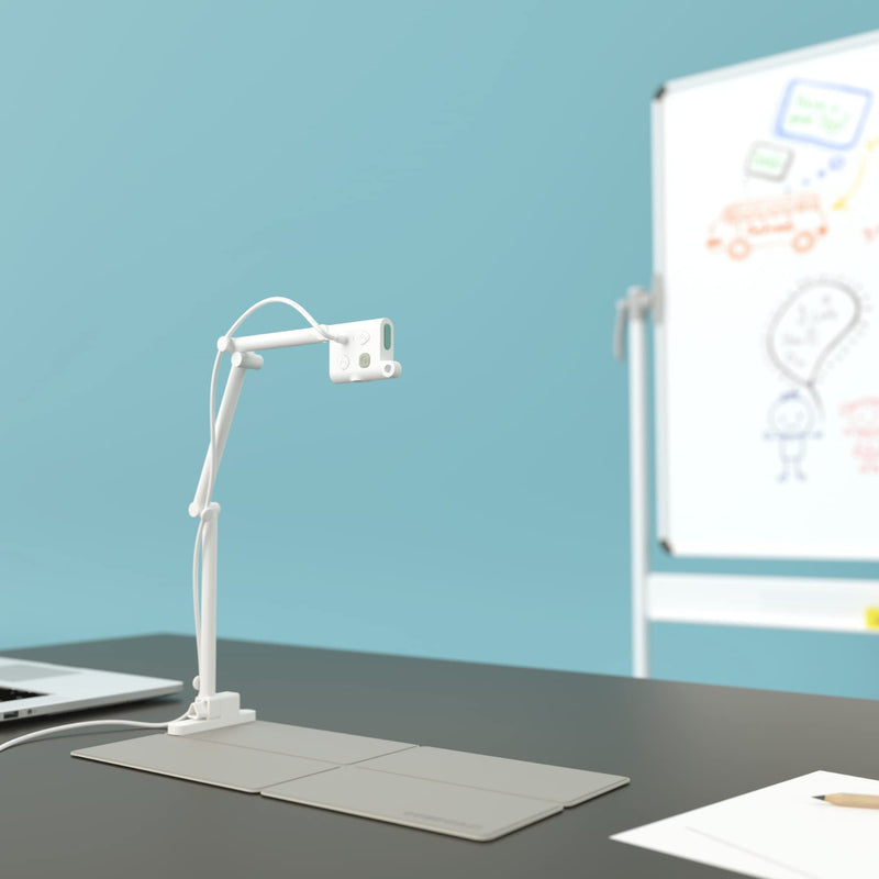 OKIOCAM S 2K USB Document Camera & Webcam for Teachers, Distance Learning, Video Conferencing, Remote Working, Stop Motion, Time Lapse, Overhead Video, 1440p