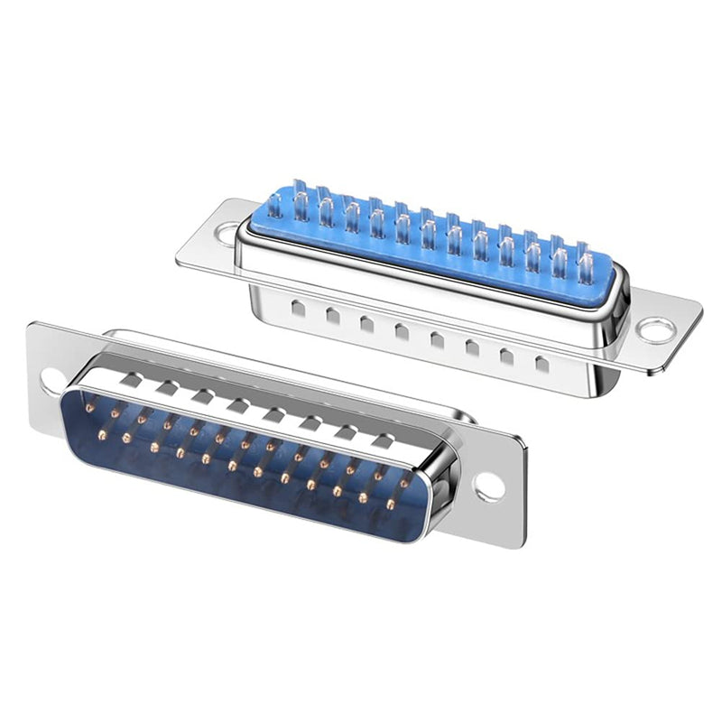 ANMBEST DB25 Solder Connector, 25PIN RS232 Terminal Adapter Breakout Board with Case Assortment Kit(5PCS Male + 5PCS Female)
