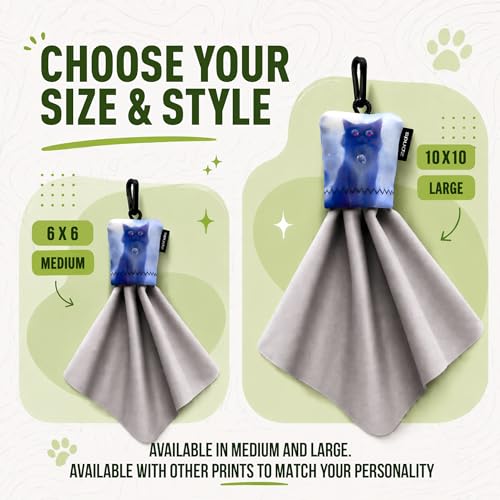 SPUDZ Classic Microfiber Lens Cleaner – Clip-On Pouch, Washable – for Binoculars, Scopes, Glasses, Screens | Classic | Stealth Shadow, 6 x 6 Inch (3-Pack) 6 x 6 Inch (3-Pack)