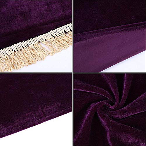 Bnineteenteam Electronic Keyboard Anti-Dust Cover 88 Key Piano Cover Split Curtain Design Purple