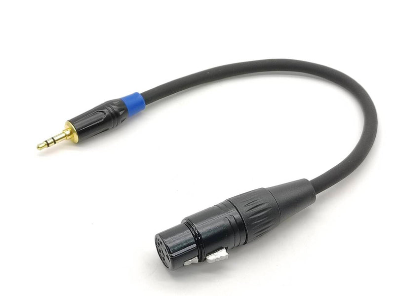 Elecbee XLR Female 5 Pin to Stereo Jack Audio 3.5Mm Male Balanced Audio Converter Adapter Cable 0.3M, Compatible with Microphones Mixers Amplifiers and Speakers