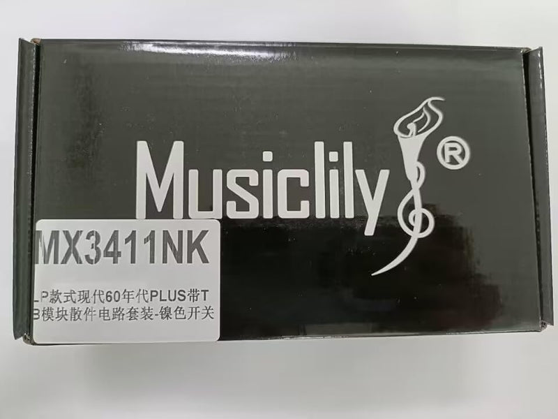 Musiclily Pro LP STD Modern 60s PLUS Treble Bleed DIY Wring Kit Upgrade for Epiphone LP Style Electric Guitar, Nickel Switch DIY Kits Modern 60s PLUS