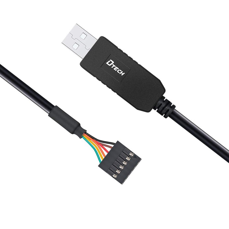 DTECH 3ft USB to TTL Serial Cable 3.3V 6 Pin UART Adapter Debug Cord Compatible with Windows 11 10 8 7 Linux MAC OS Genuine FT232RL Chip 6Pin 3v3 Level Signal 2.54mm Dupont Female Header