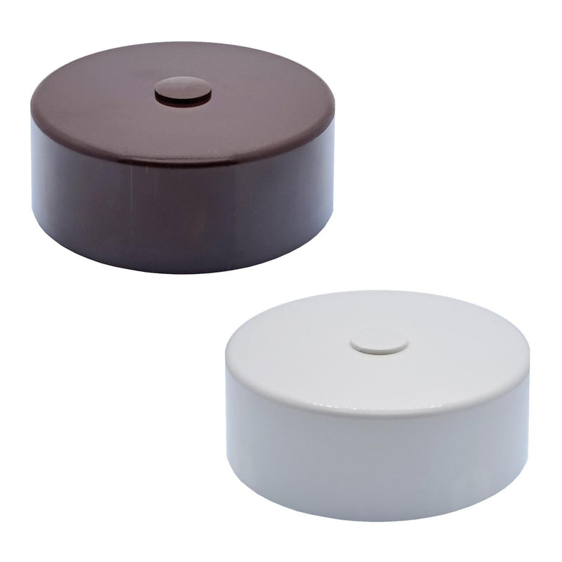 Junction Box Diameter 64 x 23 mm Including Mounting Accessories Surface-Mounted Box Canopy White