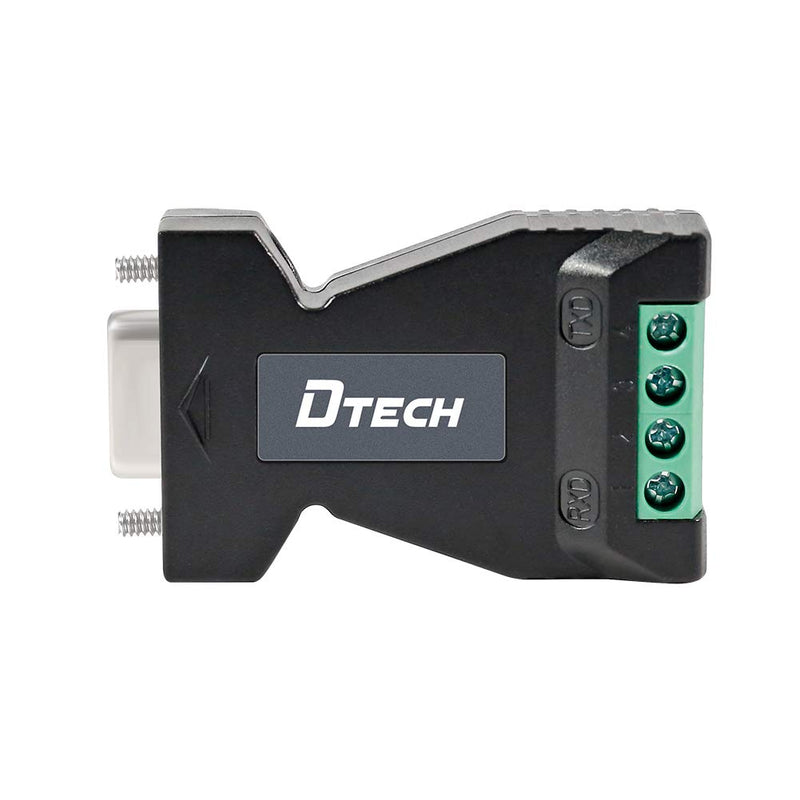 DTECH RS232 to RS485 Converter Serial Adapter with 4 Position Terminal Block for Long Haul Data Communication Supports 600W Anti-Surge