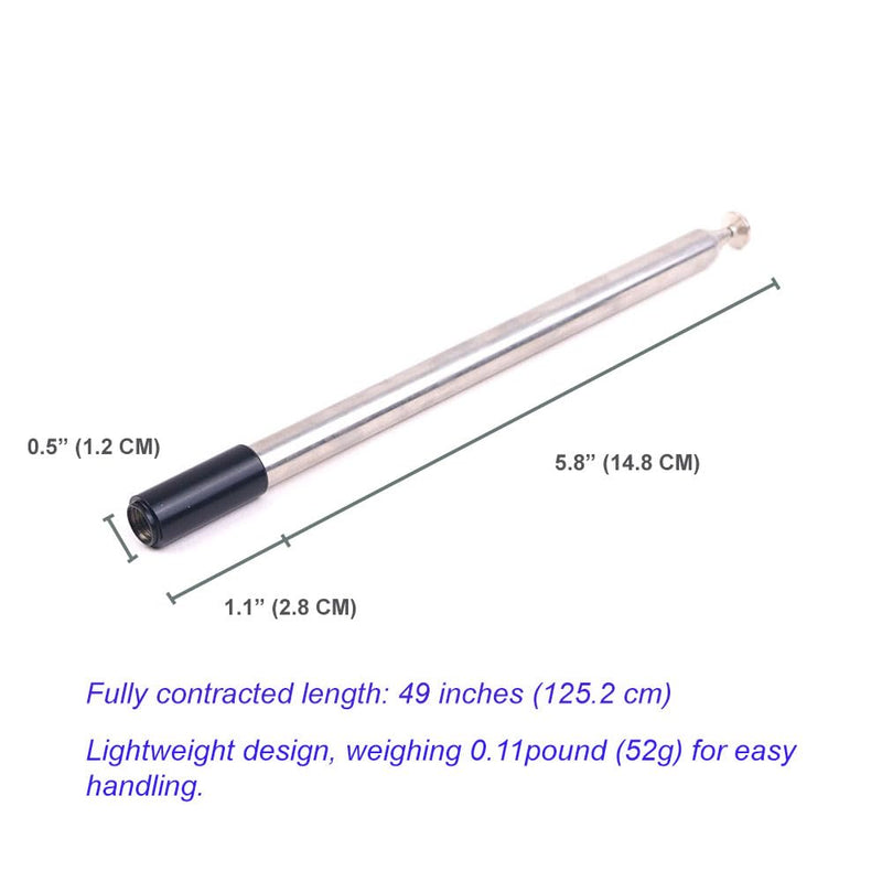 Original Stainless Steel Telescopic Whips for GRA-HF750T HF Telescopic Antenna Adjustable Frequency Multi-Band 7MHz-50MHz