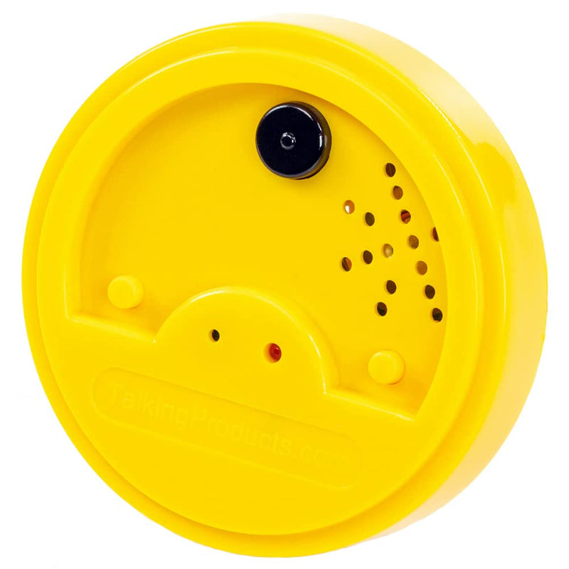 [AUSTRALIA] - Talking Products, Talking Tins Voice Recordable Sound Buttons, 20 Seconds Recording, Yellow, Pack of 3. Ideal Dementia Aid for Independent Living and Educational Activities pkg of 3 