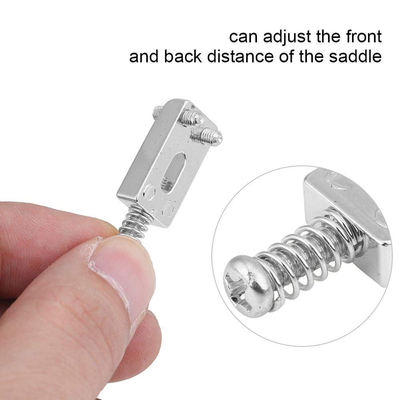 [AUSTRALIA] - 6 Pcs Electric Guitar Tremolo Saddles Bridge for Electric Guitar Replacement with Wrench Silver 