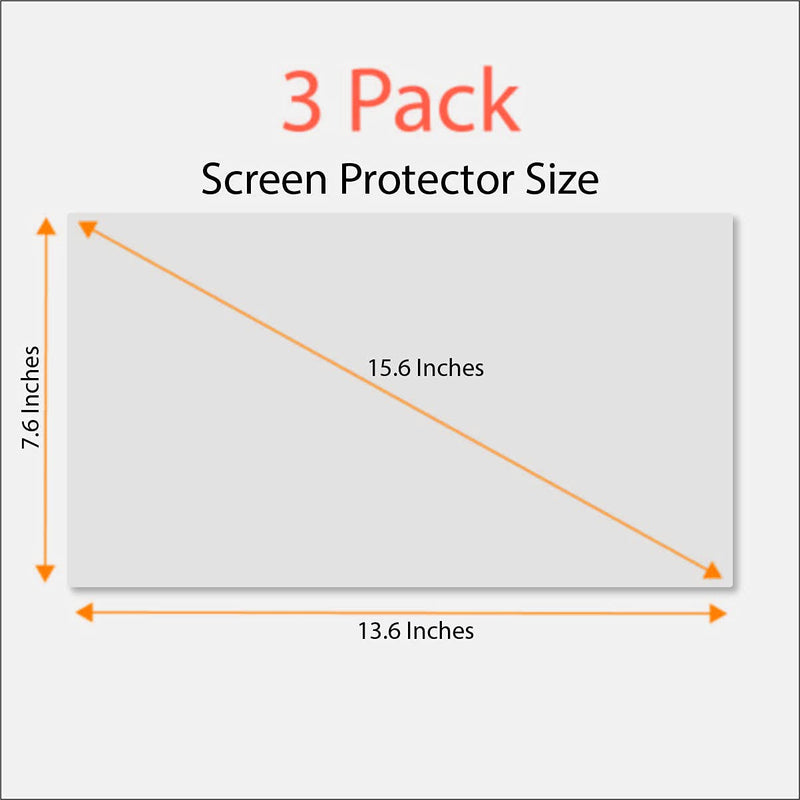 Anti Blue Light Screen Protector (3 Pack) for 15.6" Lenovo Chromebook, 15.6" Acer Chromebook, 15.6" Asus Chromebook, 15.6" Samsung Chromebook, 15.6" Dell Chromebook, 15.6" HP Chromebook