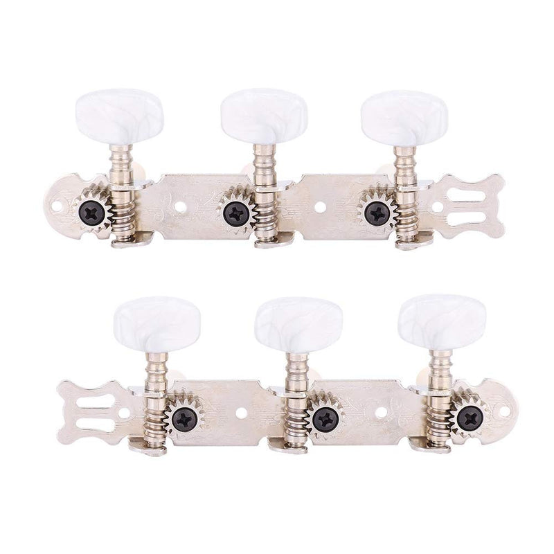 Classical Guitar Machine Heads,3+3 Acrylic Guitar String Tuning Peg Tuners Machine Heads Set Classical Guitar Replacement Accessories Wooden guitar accessories