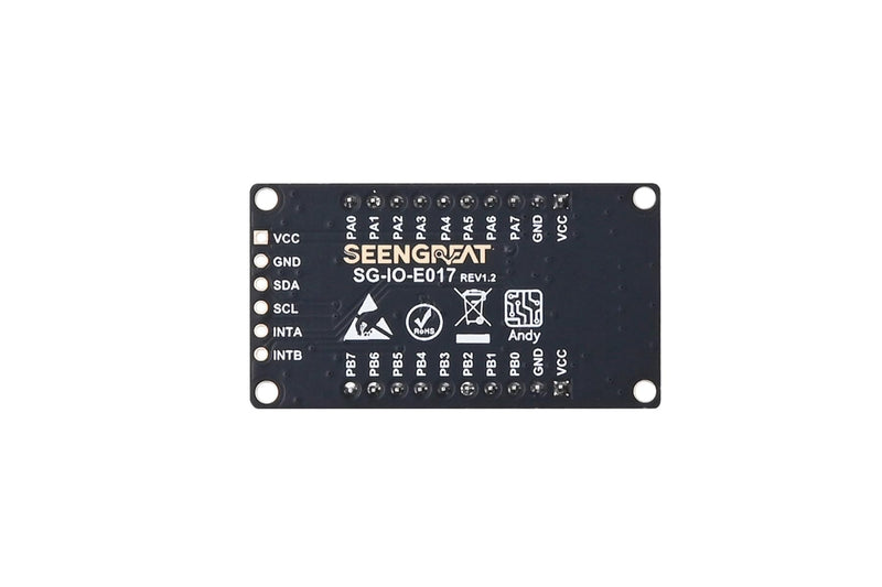 SEENGREAT MCP23017 IO Expander Module I2C Interface Expands 16 I/O Pins for Ardui/Stm32/Raspberry Pi Zero W Zero WH 2B 3B 3B+ 4B, 3.3V and 5V Levels, 3-Digit DIP Switch