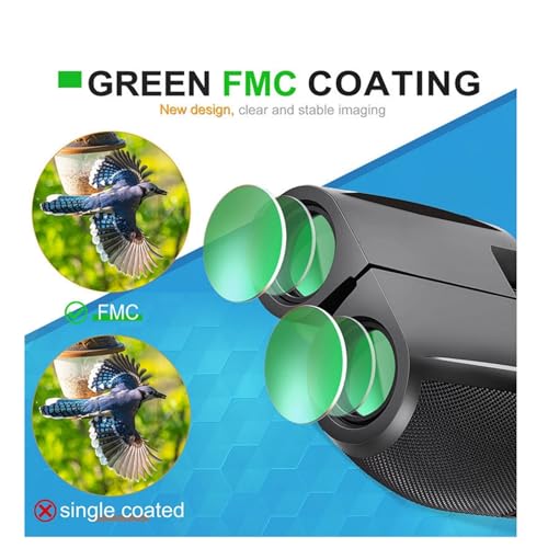 12x25 Compact Small Binoculars for Adults Teens – Lightweight Pocket Binoculars with BAK4 Prism & FMC Lens – High Power for Bird Watching, Concerts, Hiking – Easy Focus, Comfortable Eyecups