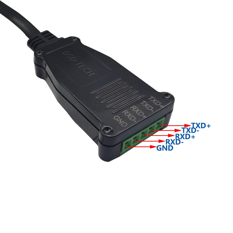DSD TECH SH-U11L USB to RS485 RS422 Cable with FTDI FT232 Chip-1.5M/5FT (Pack of 2) 5 feet (Pack of 2)