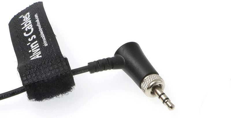 Alvin's Cables Low-Profile Mini-XLR 3-Pin Male to 3.5mm-TRS-Locking Audio-Cable for Canon-EOS-C70 to Sennheiser-EK-100 G4/G3 RodeLink TA3M to Right-Angle 3.5mm Screw-TRS Cable Red