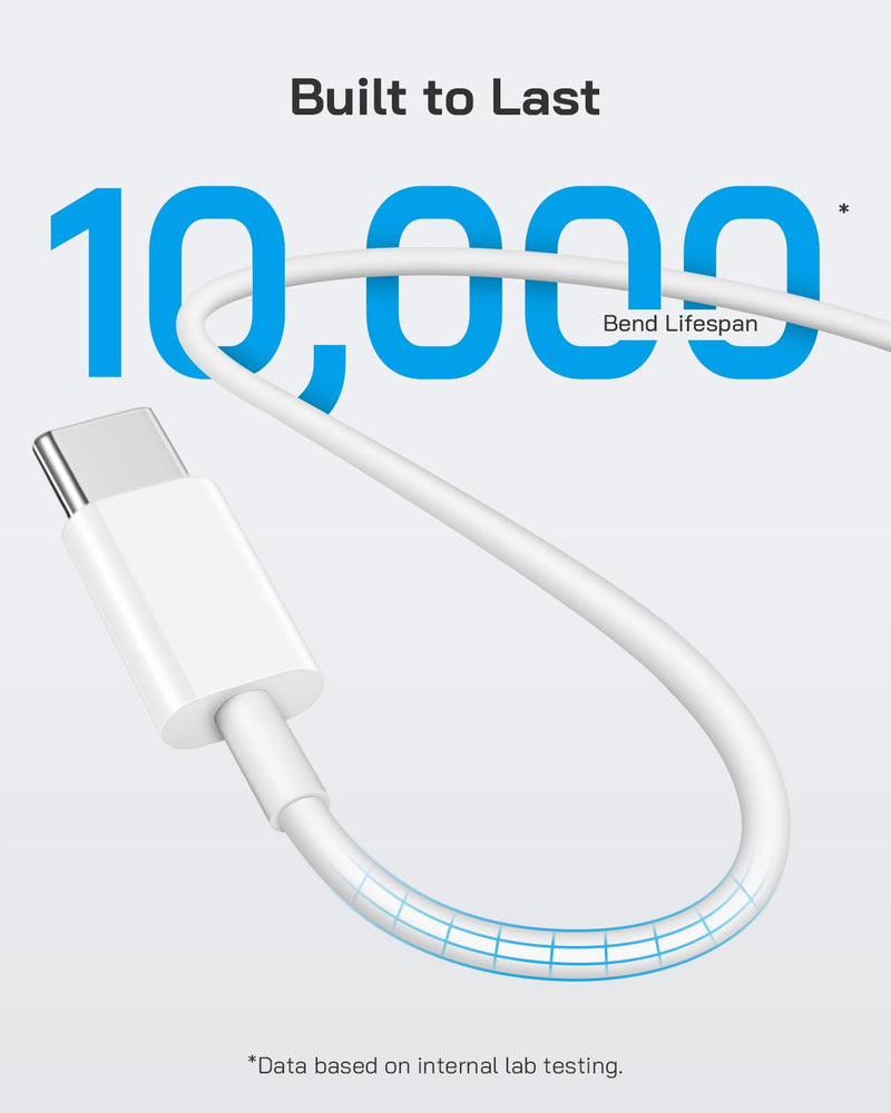 i Phone 15 Charger Fast Charging 3-Pack, 20W USB C Charger Block with 6Ft USB-C to USB-C Charger Cord Compatible with i Phone 15/15 Pro/15 Plus/15 Pro Max, i Pad Pro 12.9" 5/4/3, i Pad Pro 11" & More