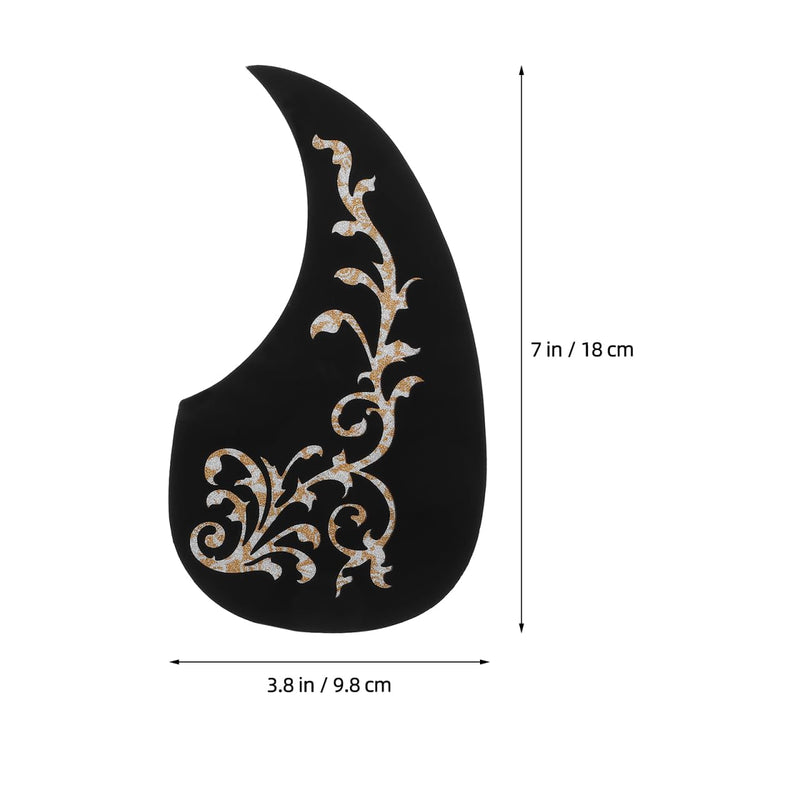 [AUSTRALIA] - Acoustic Guitar Pickguard White Vine Patterned Self-Adhesive Pickguard – 128MM Scratch Plate Replacement, Easy Install, Decorative Guard Sticker 