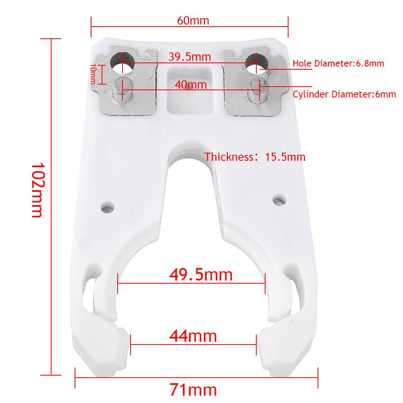 HOZLY 5pcs/lot ISO30 Tool Holder Clamp Iron + ABS Flame Resistant Rubber Claw 5