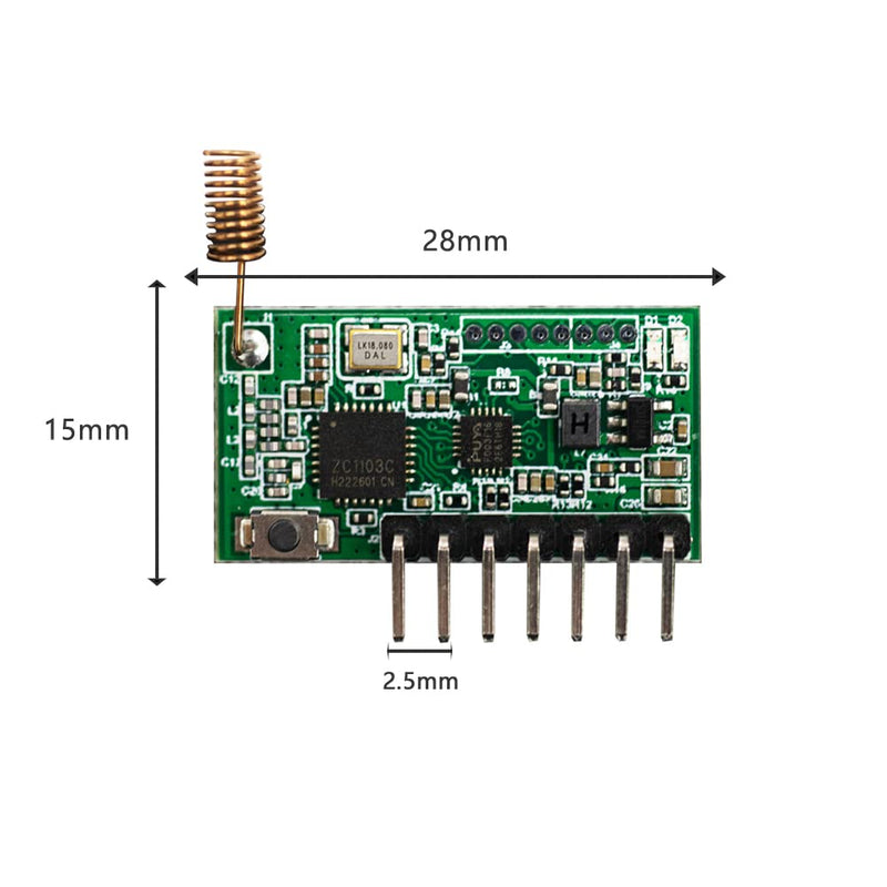 QIACHIP RX480e 868 MHz Transmitter Receiver RF Radio Module for Arduino and Garage Door Opener, Wireless Module with Antenna 4 Sets RX480E-868*4