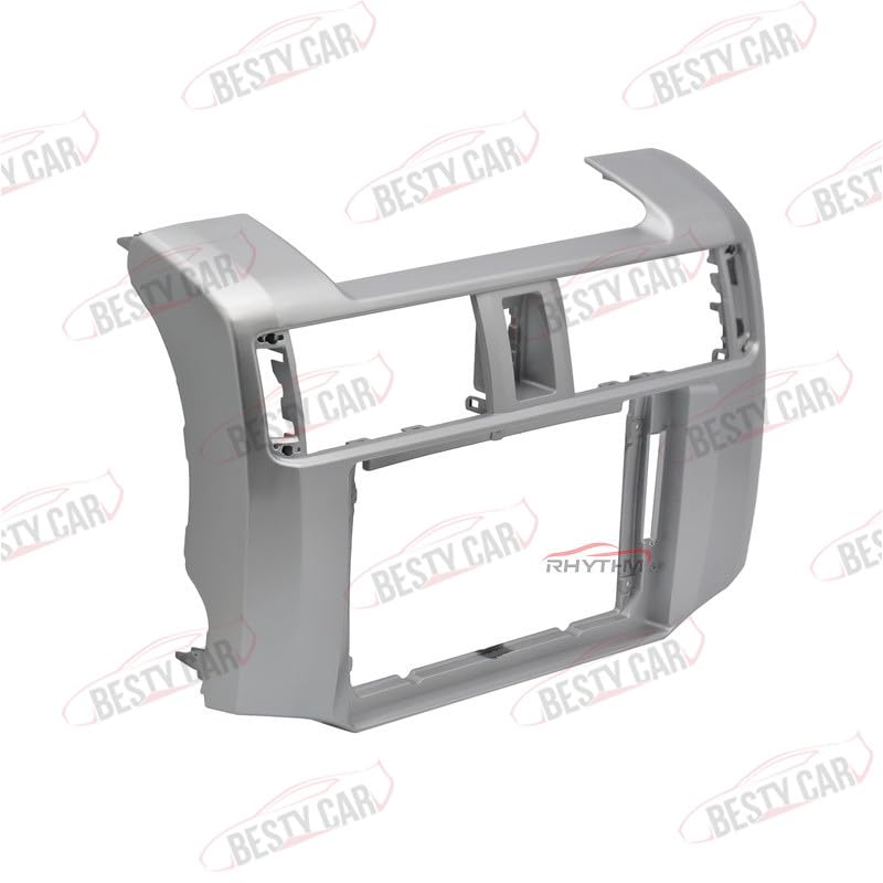 Fits for Toyota 4 Runner 2010-2019 Silver Car Radio Stereo Fascia Frame Double DIN 9 inch Dash Installation Mounting Kit