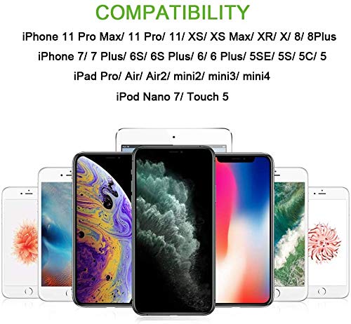 iPhone Charger, YUNSONG 3Pack 6FT Nylon Braided Lightning Cable Fast Charging High Speed Data Sync USB Cord Compatible with iPhone 13 12 11 Pro Max XS XR X 8 7 6S 6 Plus SE 5S Grey