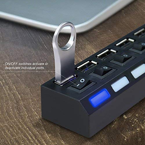 7-Port USB 2.0 Hub High Speed ON/Off Sharing Switch for PC Laptop (689421)