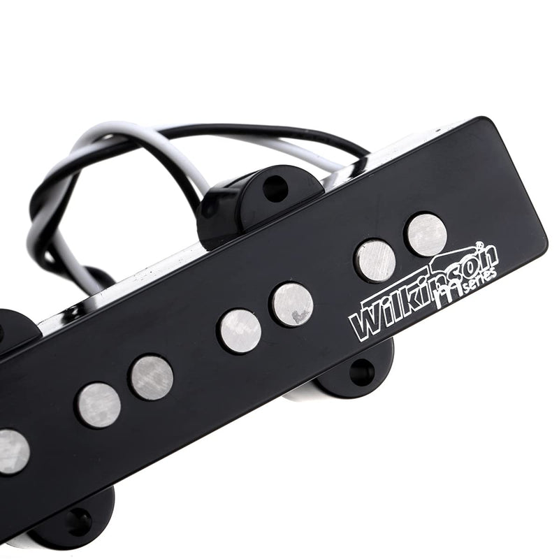 Wilkinson M-series WOJB Variable Gauss Alnico 5 Jazz Bass Neck Pickup Vintage Tone for 4-string JB Style Electric Bass, Black