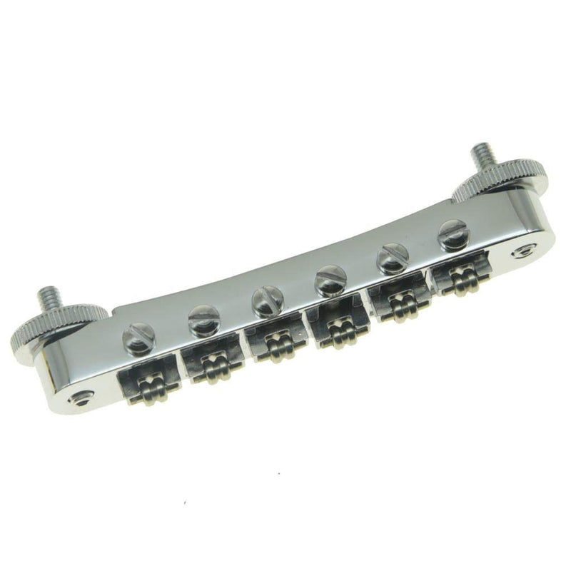 [AUSTRALIA] - Dopro Chrome Guitar Roller Saddle Bridge Tune-O-Matic Bridge For USA Les Paul,SG,ES Dot,Gretsch Bigsby T-O-M with M4 Posts 