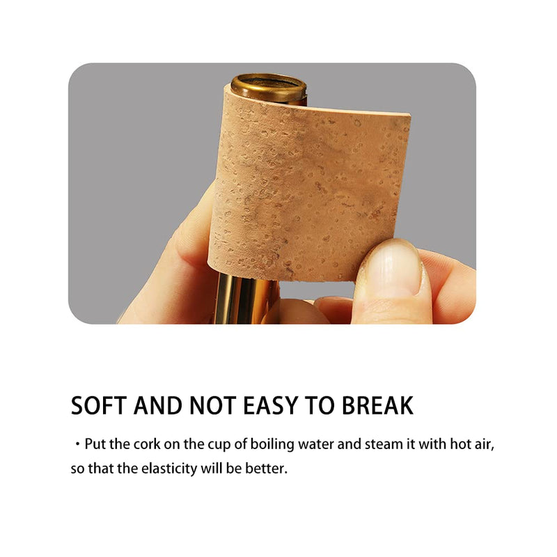 Alto Sax Neck Cork, 10pcs Saxophone Neck Cork, Universal Sax Joint Cork Sheet, Saxophone Cork Replacement Kit for Alto/Soprano/Tenor Saxophone