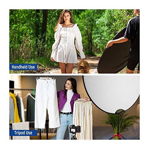 NEEWER 43"/110cm Light Reflector with Handle Grip with 3/8" Thread 110cm