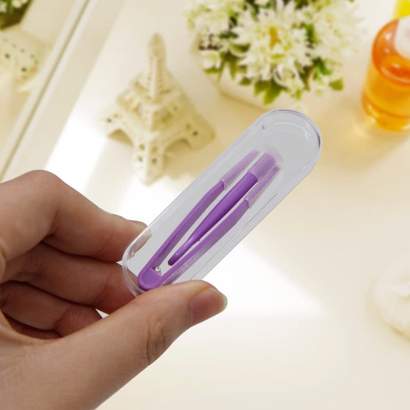 MorTime 5 pcs Portable Contact Lens Stick Tool Case Set (Inserter/Remover+Tweezer with Soft Tip)