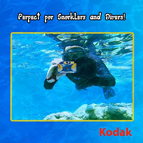 Kodak Sport Waterproof Single Use Camera with Floating Strap and Cloth 1 Pack