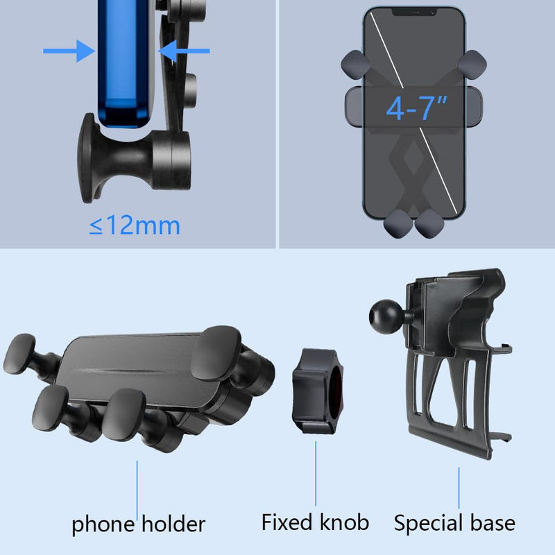 Car Phone Holder Mount for Kia Forte 2019 2020 2021 2022 2023 2024 Sedan Auto Accessories Navigation Bracket Interior Decoration Dash Board Mobile Cell Phone Mount