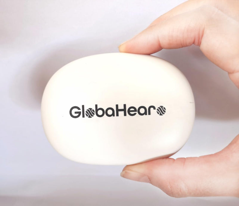 Multi-Language Translation Earbuds, Wireless Charging Case, Black and White (White)