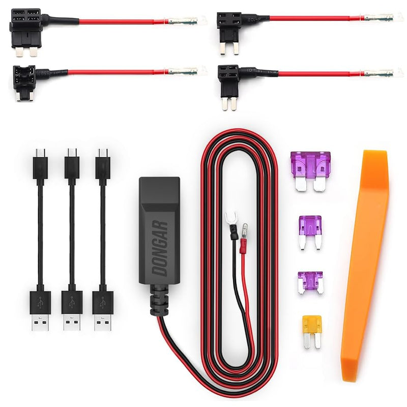 [AUSTRALIA] - Dongar Dash Cam Hardwire Kit, Universal USB Hardwire Kit compatible with all USB devices, Windshield Mountable, Works with All Vehicles –Toyota, Ford, Chevrolet, Honda, Subaru, Hyundai, Jeep, & More 
