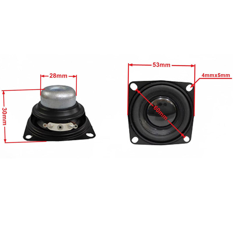 Gikfun 2" 4Ohm 10W Full Range Audio Speaker Stereo Woofer Loudspeaker for Arduino Replacement DIY (Pack of 2pcs) EK2182