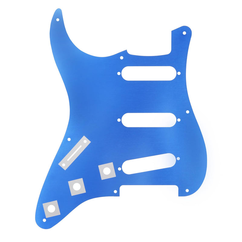 [AUSTRALIA] - Banworks CNC Processed Aluminum 8-Hole Vintage 50s ST SSS Pickguard 1 Ply Srtaight Edge Guitar Scratch Plate for Squier Classic Vibe SQ CV 50s Reissue Vintage Strat Style Electric Guitar JT/HB-15 Blue Aluminum Blue 