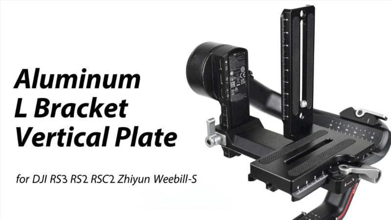 Aluminum L Bracket Vertical Horizontal Switching Quick Release Plate for DJI Ronin RS2 RSC2 Zhiyun Weebill-S Gimbal Stabilizer Tripod Monopod and SLRs