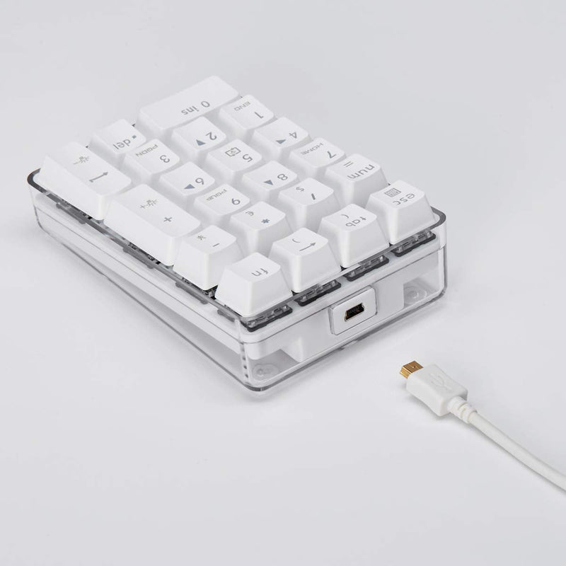 Magicforce Number Pad, Mechanical USB Wired Numeric Keypad with Blue LED Backlit 21-Key Numpad for Laptop Desktop Computer PC Blue