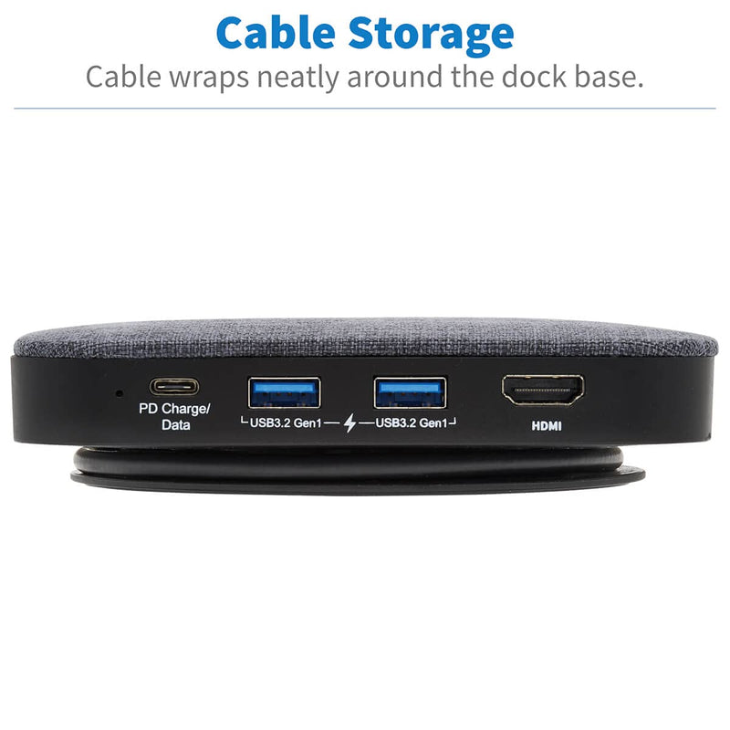 Tripp Lite USB C Dock Single Display 4K HDMI USB-A/USB C Hub 100W Charging (U442-DOCK17-GY)