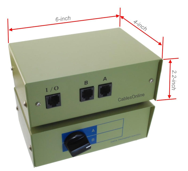 [AUSTRALIA] - CablesOnline 2-Way A/B RJ45 Metal Rotary Manual Switch Box (SB-034) 