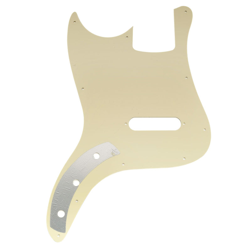 Musiclily Pro 11-Hole Bass Pickguard for Squier Sonic Bronco Bass, 3Ply Cream