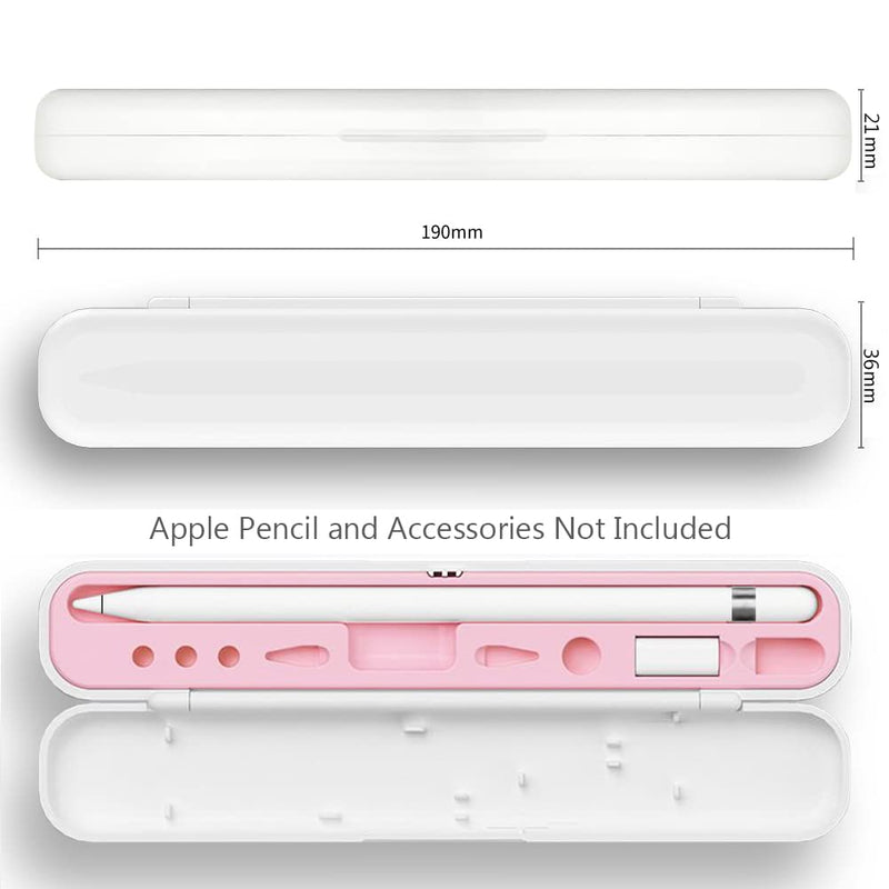 YINVA Pencil Case for Apple Pencil 1st Generation/Apple Pencil 2nd Generation Case Holder, Pen Accessories Storage Case Box Cover Design for Apple iPad Pencil Accessories Tips(Pink) Pink