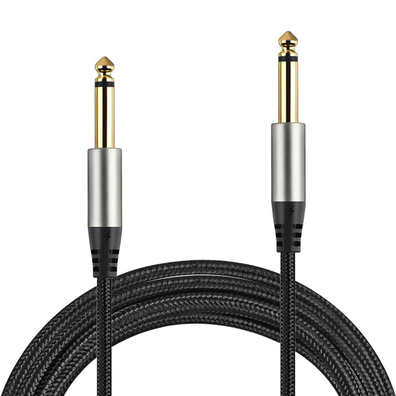 Pack of 2 Guitar Cables 1/4 Inch Instrument Cable with 6.33mm Straight TS Jack (16 Feet-2 Pack) 16 Feet-2 Pack