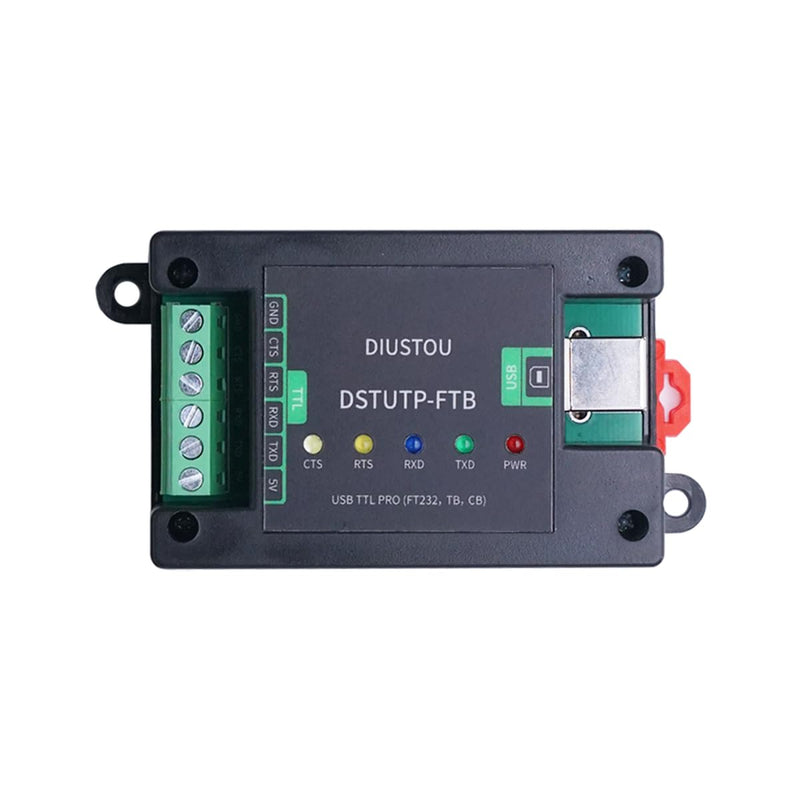 FT232 Chip USB to TTL Serial Module Bidirectional Conversion Power Isolation & Digital Isolation Transmit Data More Stable ABS DIN Case Easy Installation 3M Baud Rate Fast Speed