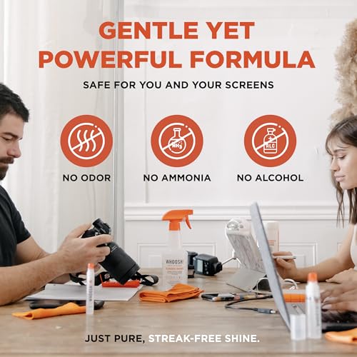 WHOOSH! Screen Shine Pro – Refillable Screen Cleaning Kit, 16.9 fl oz