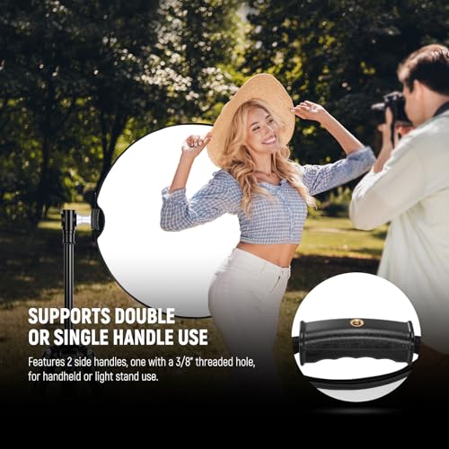 NEEWER 43"/110cm Light Reflector with Handle Grip with 3/8" Thread 110cm