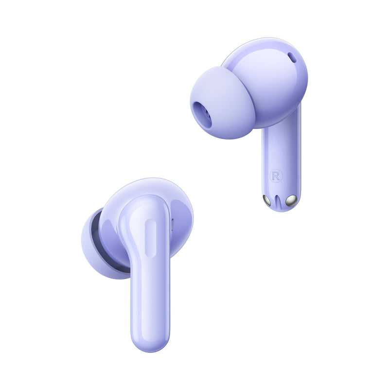 realme Buds T200 TWS Buds, Hi-Res Audio, LDAC, IP55 Water Resistant, 12.4mm Dynamic Bass Driver, 32dB ANC, 50h Playback - (Purple) Purple